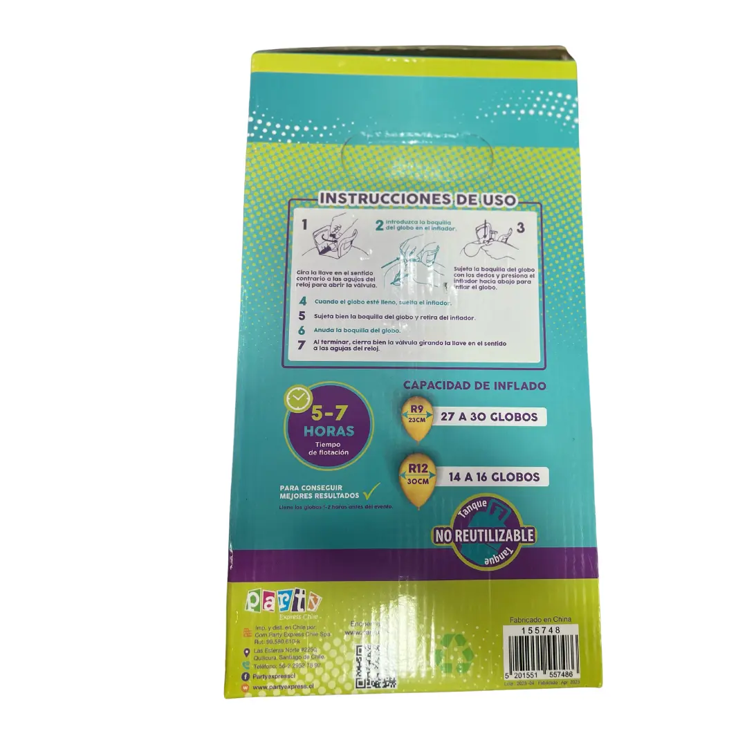 Helio para globos Partytex un