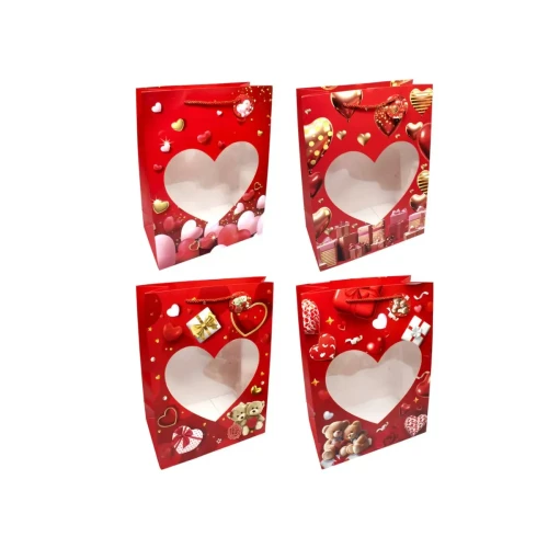 Bolsa de regalo ositos corazon 26x32