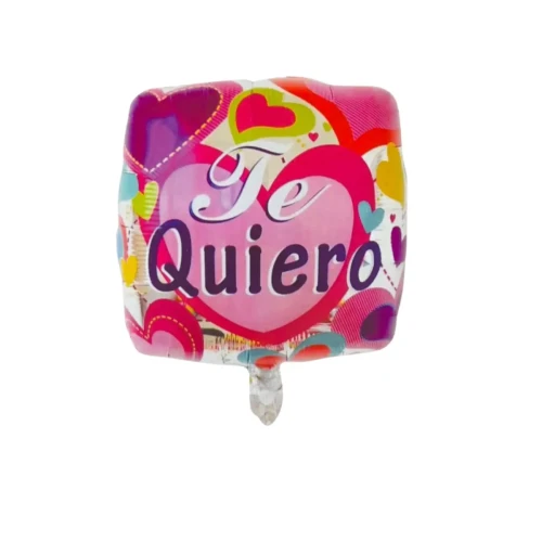 Globo te quiero cuadrado colorido un 