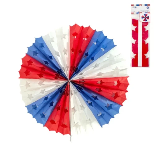 Adorno tricolor abanico 50cm