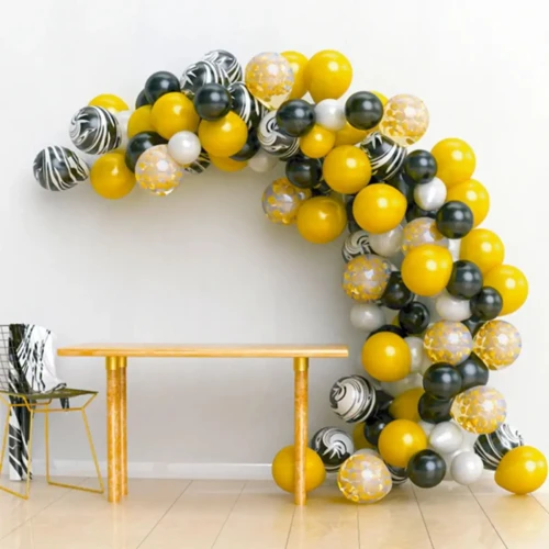 Arco de globos negro orgánico 100un