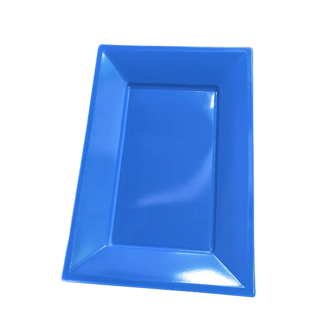 Bandeja rectangular azul 23x33cm 3un