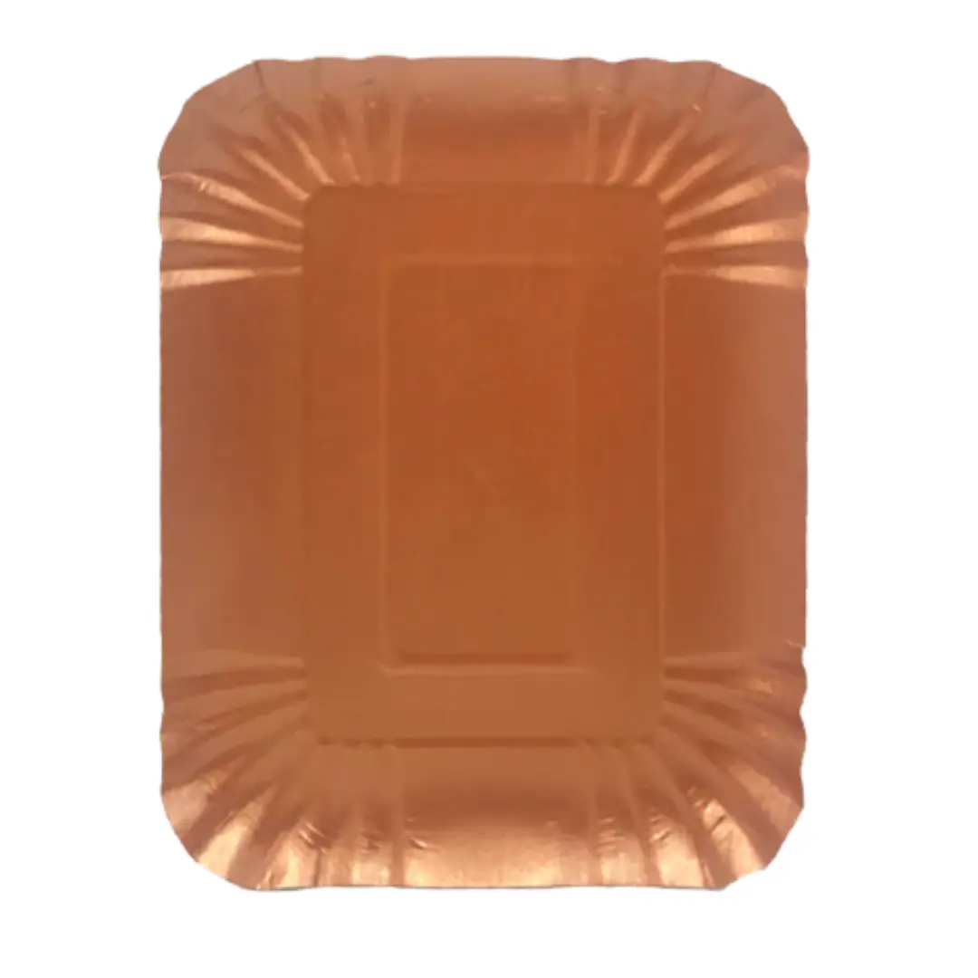 Bandeja rectangular G 35x25cm gold rose un