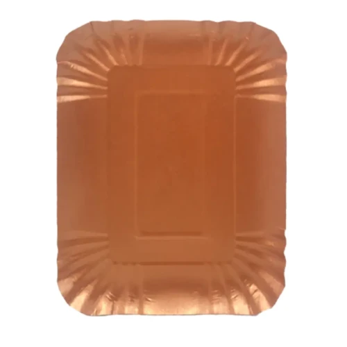 Bandeja rectangular G 35x25cm gold rose un