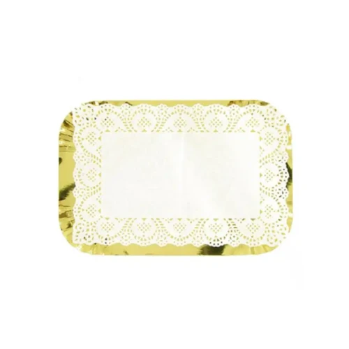 Bandeja rectangular 35x25cm dorada un