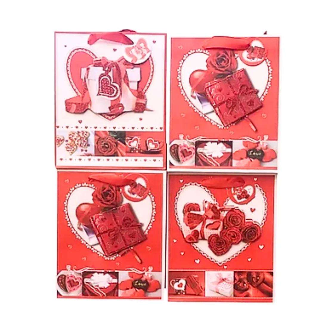 Bolsa de regalo corazones 19,5x23,5cm un