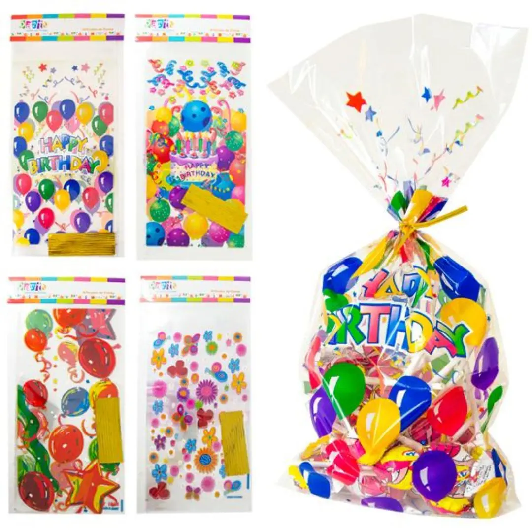 Bolsa papel celofán con diseños 10 un