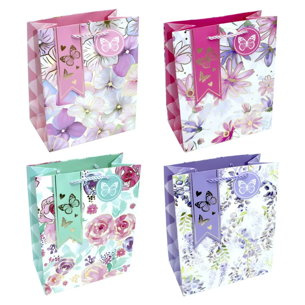 Bolsa de regalo mariposa 26x32cm un