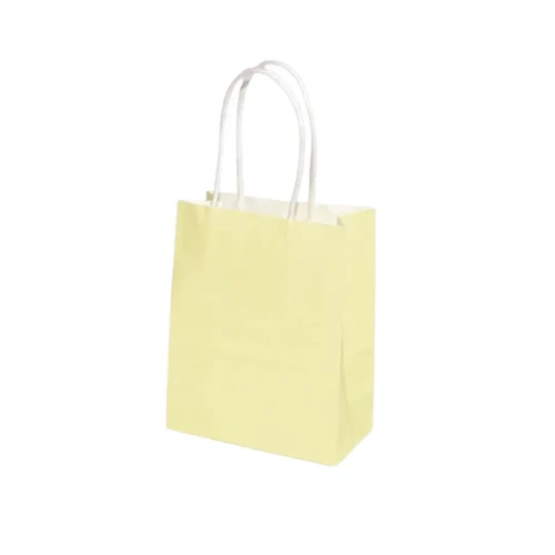 Bolsa de regalo kraft amarillo pastel un