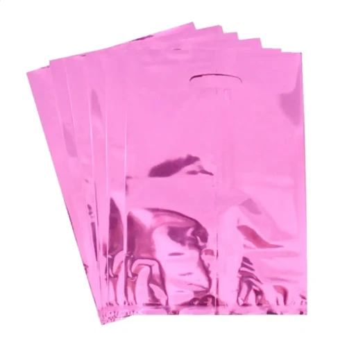 Bolsa metalizada fucsia 6un