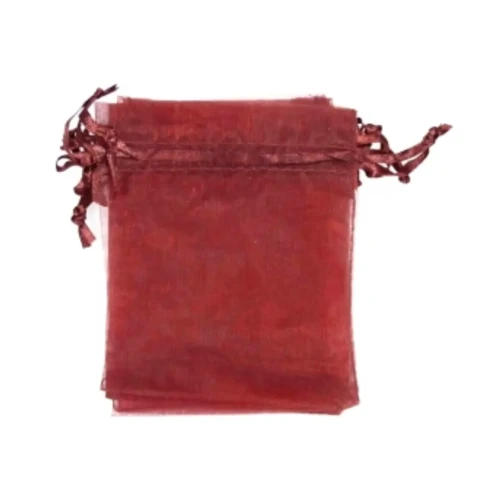 Bolsa organza burdeos 12x17cm un