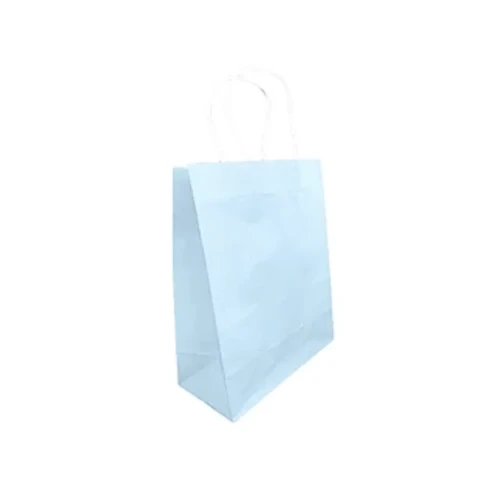Bolsa de regalo kraft celeste pastel un