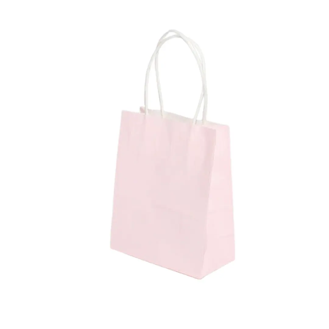 Bolsa de regalo kraft rosado pastel un