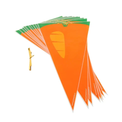 Bolsa celofán forma zanahoria 10un