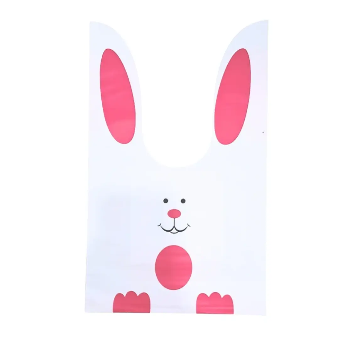 Set 12un bolsas de conejo rosa 20x33cm