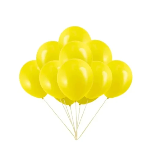 Globo R12 amarillo látex BIO 50un