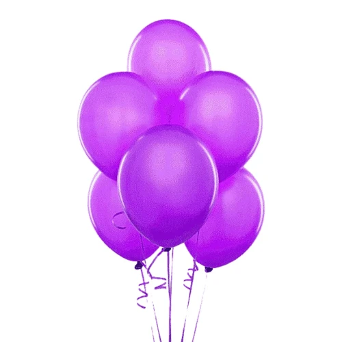 Globos lisos morados R9 látex 25 un