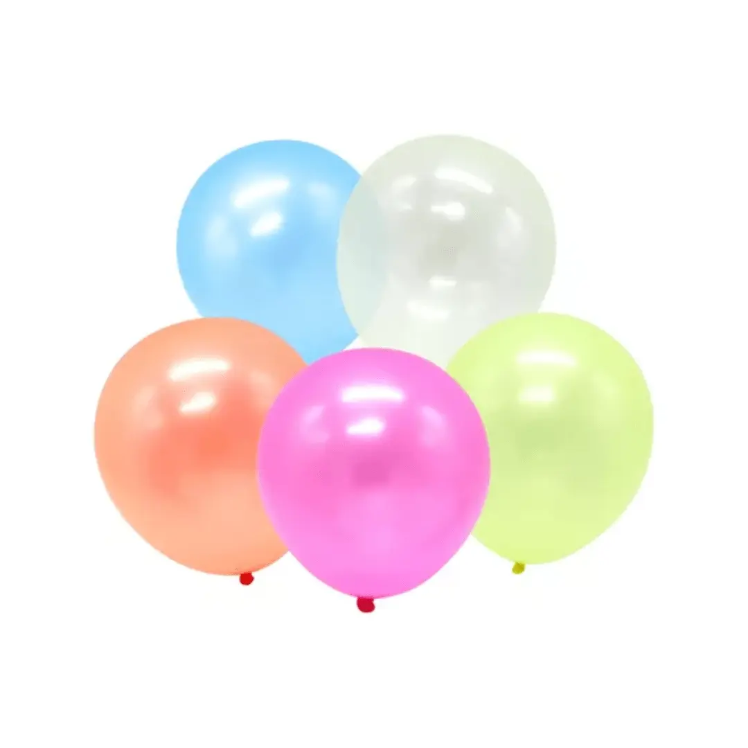 Globos lisos flúor surtidos R9 látex 25un