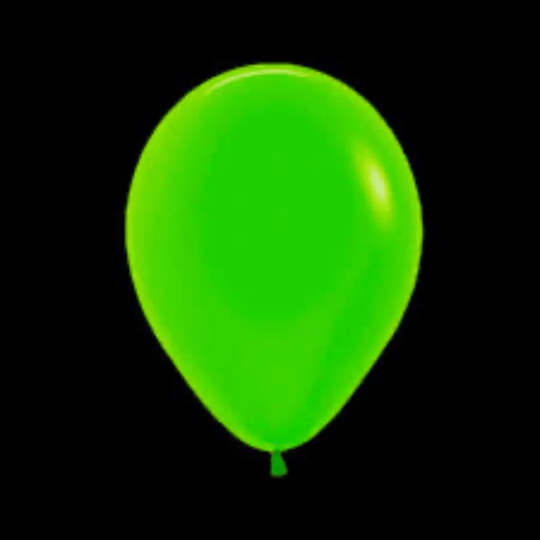Globos lisos flúor verde R9 látex 25un