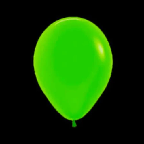 Globos lisos flúor verde R9 látex 25un
