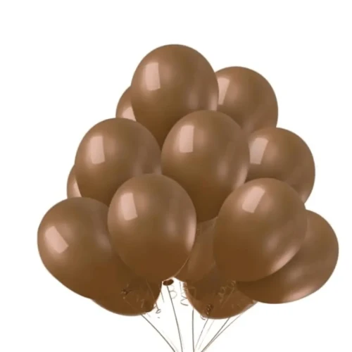 Globos lisos café R9  látex 50 un