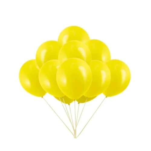 Globos lisos amarillos R9  látex 50 un