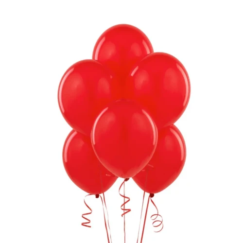 Globos lisos rojos R9 látex 50 un