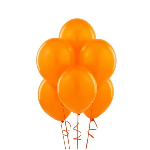 Globos lisos naranjos R9  látex 50 un