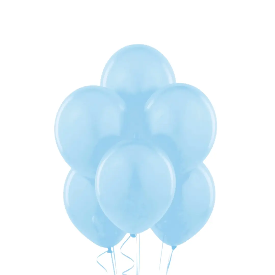 Globos lisos celestes R9  látex 50 un
