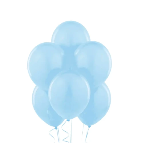 Globos lisos celeste pastel R9 látex 25 un