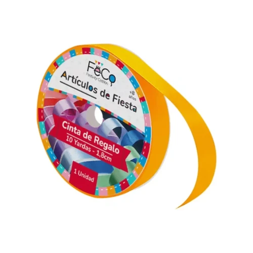 Cinta de regalo 1.8cm dorada 10 yardas un