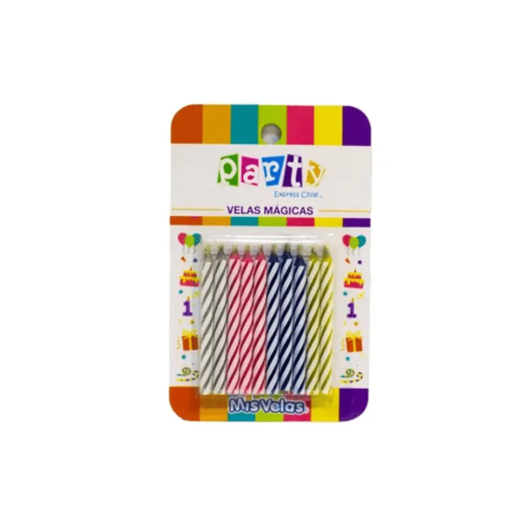 Vela mágica colores 10un