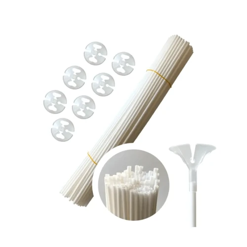 Varillas blancas delgadas globos látex 100 un