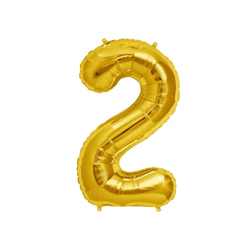 Globo número 2 dorado 32" un