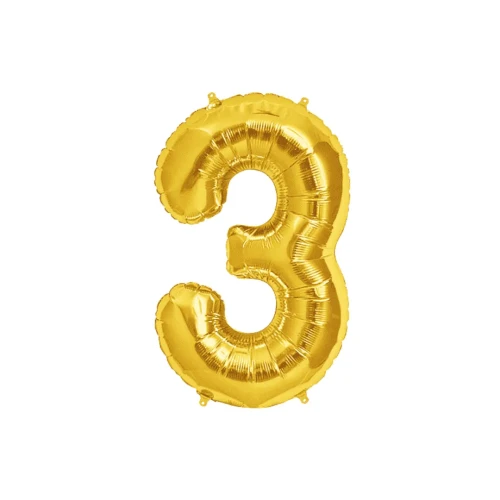 Globo 32" número 3 dorado un