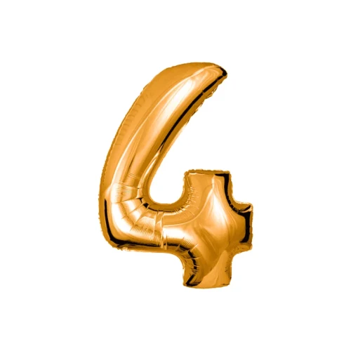 Globo 32" dorado número 4 un