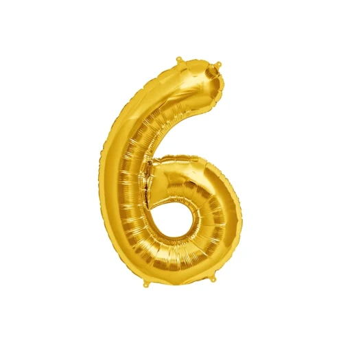 Globo 32" número 6 dorado un