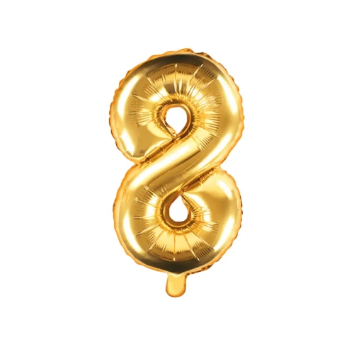 Globo 32" número 8 dorado un