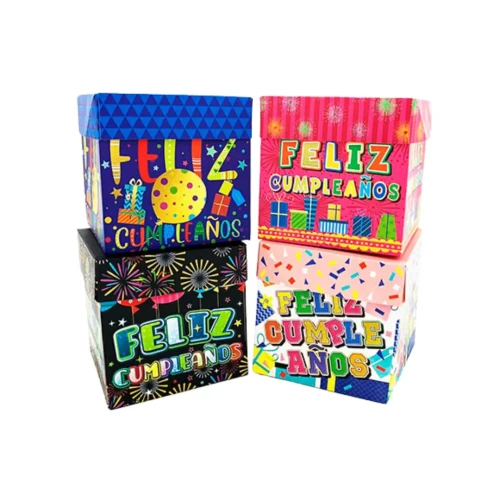 Caja regalo FC confeti 22x22cm un
