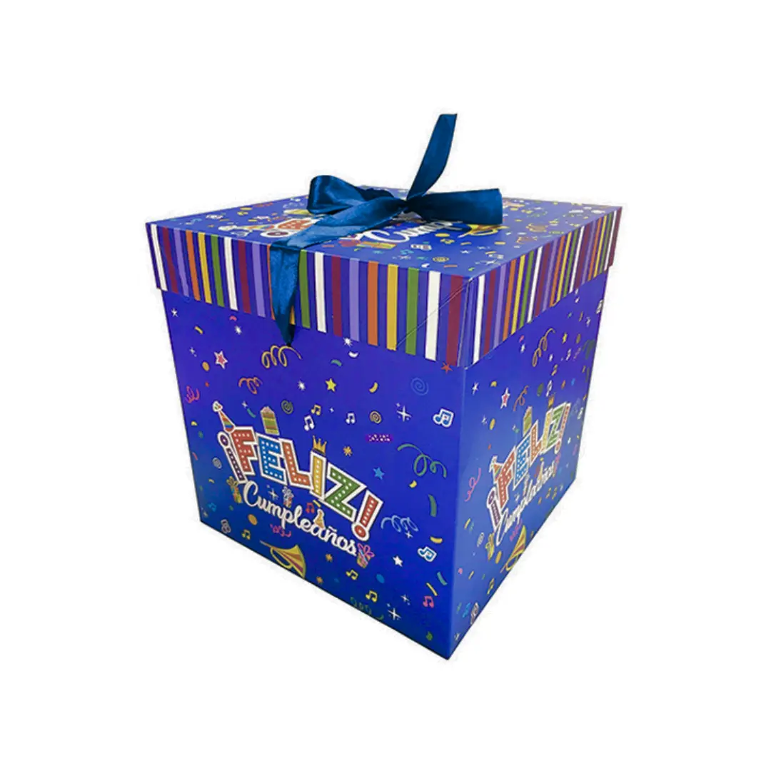 Caja regalo FC azul 22x22cm un