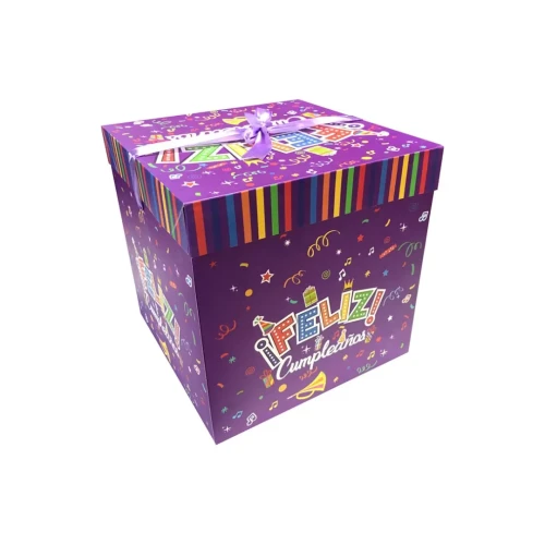 Caja 10x10cm FC morada un