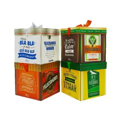 Caja regalo copetes 15x15cm un