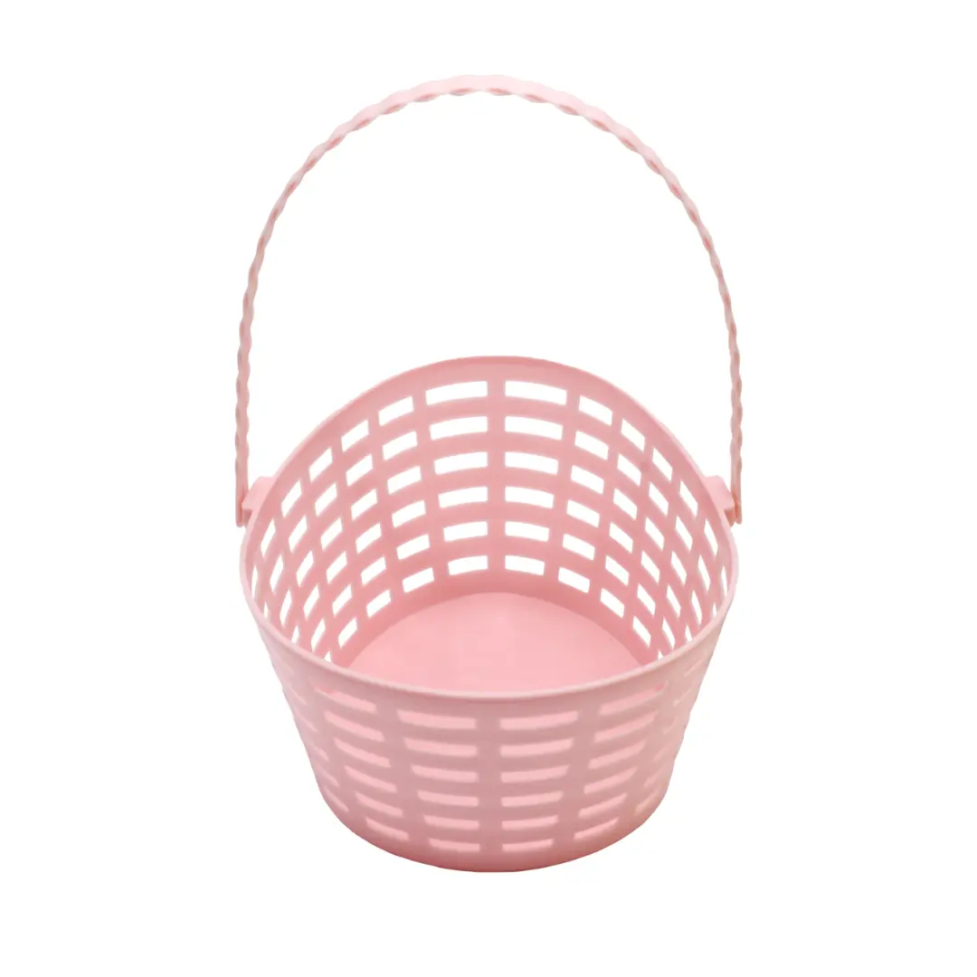 Canasto huevito 20.3x16.5x9.5cm rosa un