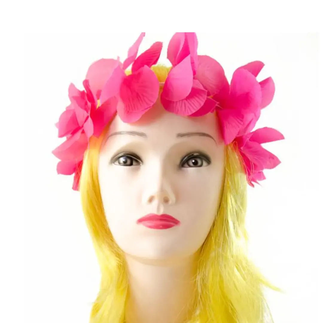 Cintillo hawai flúor fucsia un