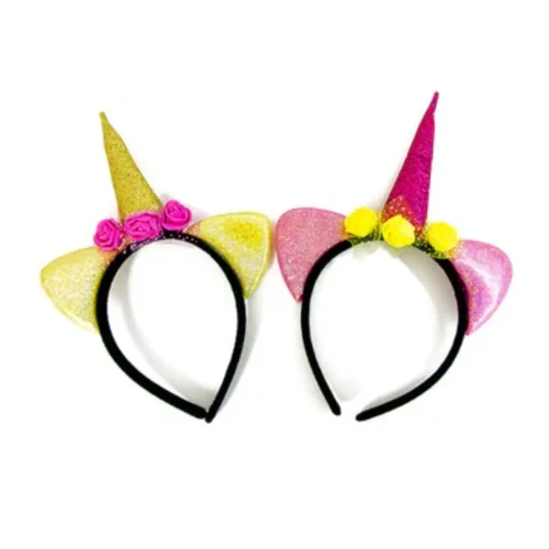 Cintillo unicornio glitter flor un