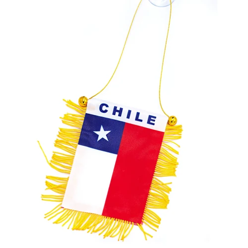 Colgante banderín Chile 8x12cm un