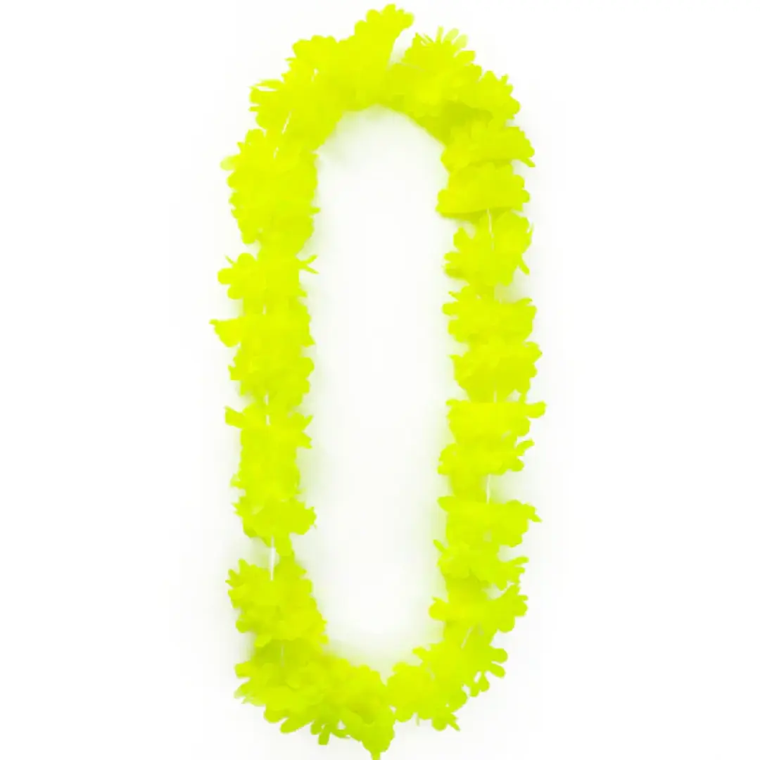 Collar hawai flúor amarillo un