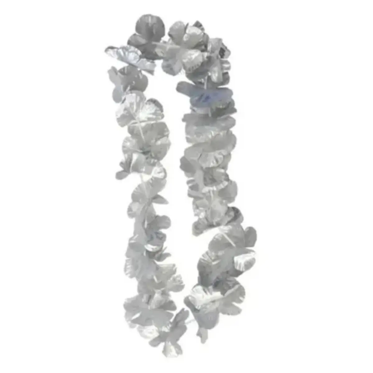 Collar hawaiano plateado un