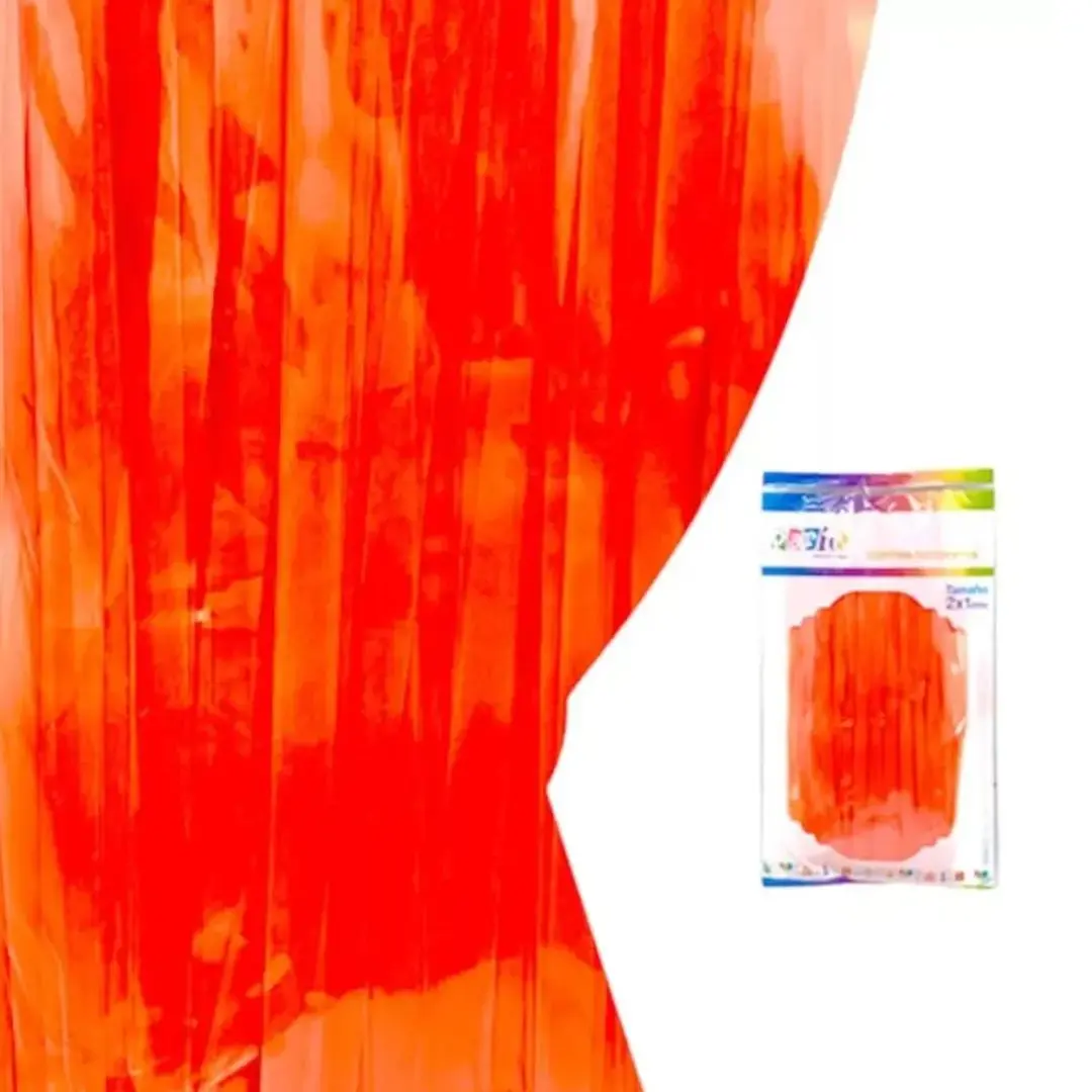 Cortina flúor naranja 2x1mt un