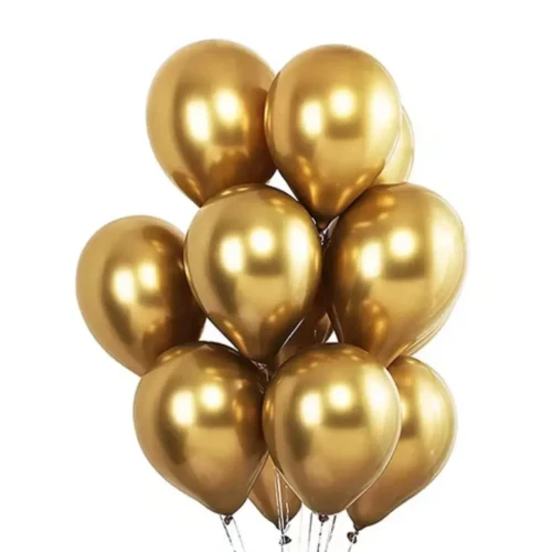 Globo R10 Chrome dorado 50un